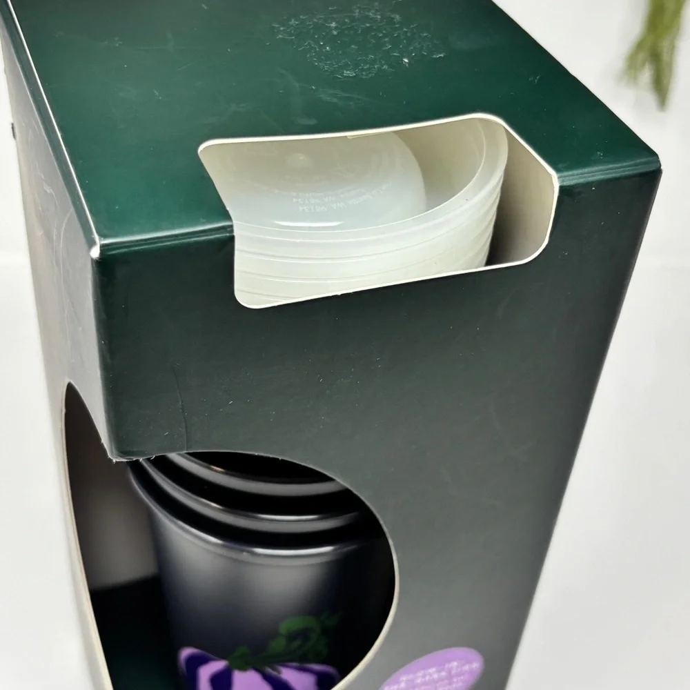 NWT STARBUCKS Halloween Pumpkin Reusable Hot Cups with Glow-In-The-Dark Lids